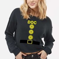 Doc Dwarf Halloween Costume Cropped Pullover Crew