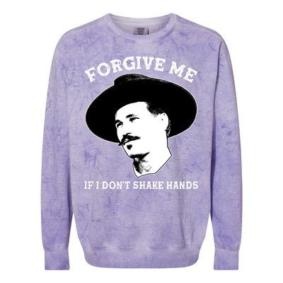 Doc Holiday I Don't Shake Hands Colorblast Crewneck Sweatshirt