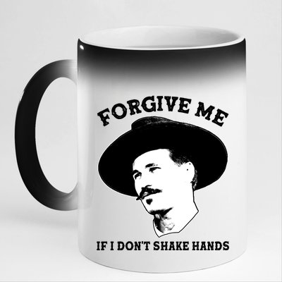 Doc Holiday I Don't Shake Hands 11oz Black Color Changing Mug