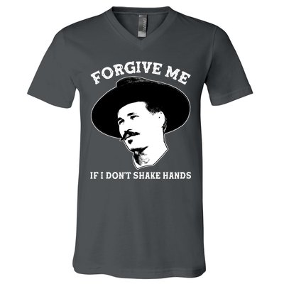 Doc Holiday I Don't Shake Hands V-Neck T-Shirt