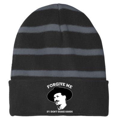 Doc Holiday I Don't Shake Hands Striped Beanie with Solid Band