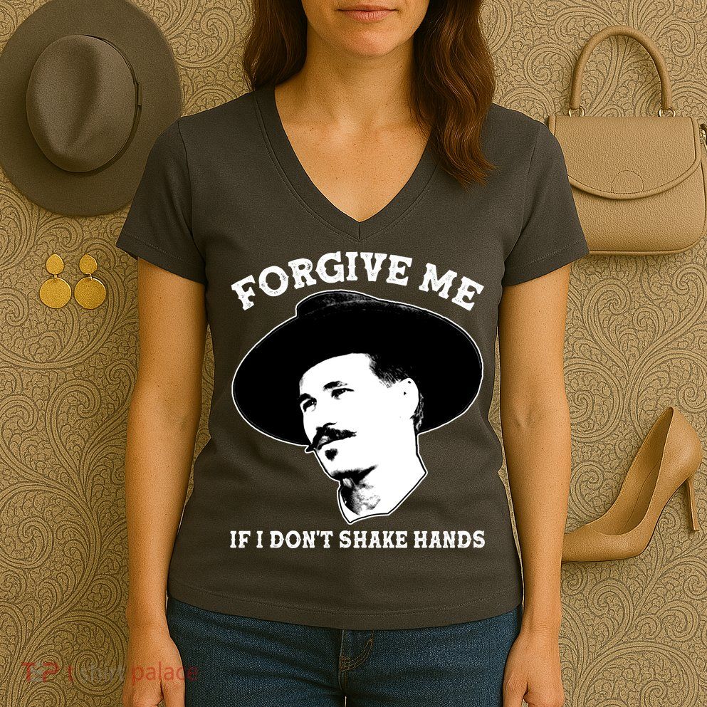 Doc Holiday I Don't Shake Hands Women's V-Neck T-Shirt