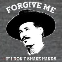 Doc Holiday I Don't Shake Hands Zip Tote Bag