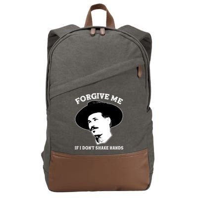Doc Holiday I Don't Shake Hands Cotton Canvas Backpack