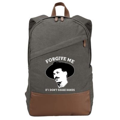 Doc Holiday I Don't Shake Hands Cotton Canvas Backpack