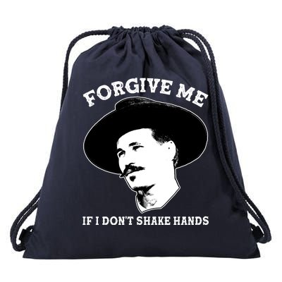 Doc Holiday I Don't Shake Hands Drawstring Bag