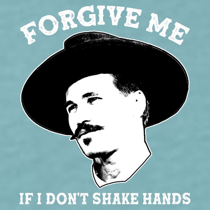 Doc Holiday I Don't Shake Hands Sueded Cloud Jersey T-Shirt