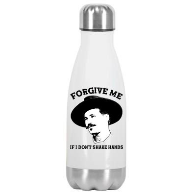 Doc Holiday I Don't Shake Hands Stainless Steel Insulated Water Bottle