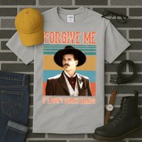 Doc Holliday Forgive Me If I Don't Shake Hands Tall T-Shirt