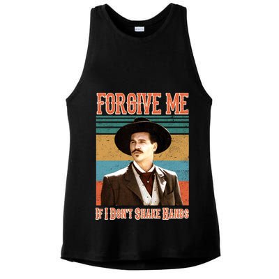 Doc Holliday Forgive Me If I Don't Shake Hands Ladies PosiCharge Tri-Blend Wicking Tank