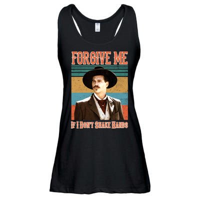 Doc Holliday Forgive Me If I Don't Shake Hands Ladies Essential Flowy Tank