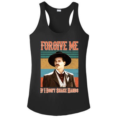 Doc Holliday Forgive Me If I Don't Shake Hands Ladies PosiCharge Competitor Racerback Tank