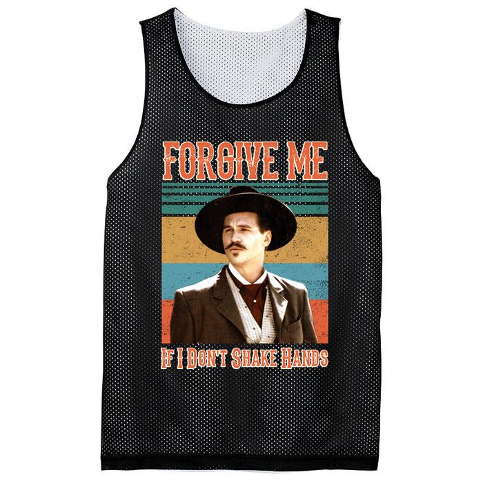 Doc Holliday Forgive Me If I Don't Shake Hands Mesh Reversible Basketball Jersey Tank
