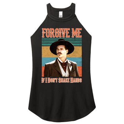 Doc Holliday Forgive Me If I Don't Shake Hands Women's Perfect Tri Rocker Tank