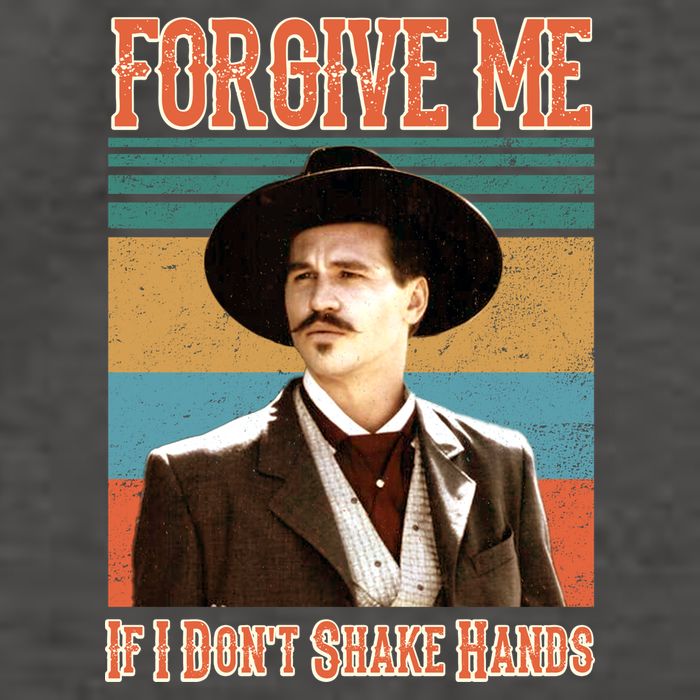 Doc Holliday Forgive Me If I Don't Shake Hands Vector Backpack