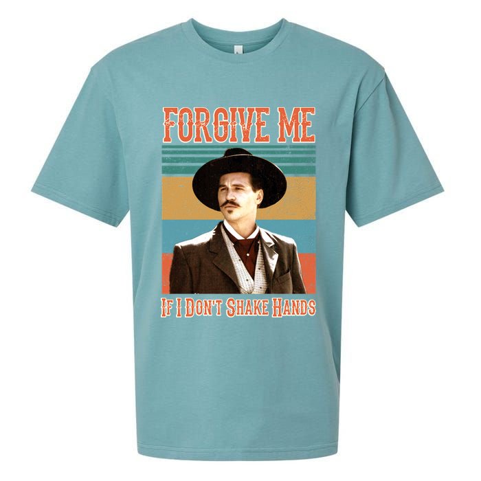 Doc Holliday Forgive Me If I Don't Shake Hands Sueded Cloud Jersey T-Shirt