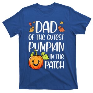 Dad Of Cutest Pumpkin In The Patch Halloween Thanksgiving T-Shirt