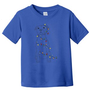 Dog Owner Christmas Lights Pitbull Mom Holiday Cool Gift Toddler T-Shirt