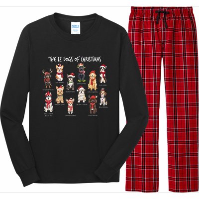 Dogs Of Christmas Xmas Holiday Season Long Sleeve Pajama Set