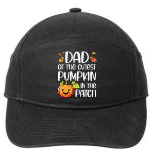 Dad Of Cutest Pumpkin In The Patch Halloween Thanksgiving 7-Panel Snapback Hat