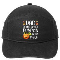 Dad Of Cutest Pumpkin In The Patch Halloween Thanksgiving 7-Panel Snapback Hat