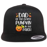 Dad Of Cutest Pumpkin In The Patch Halloween Thanksgiving Flat Bill Trucker Hat