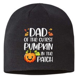 Dad Of Cutest Pumpkin In The Patch Halloween Thanksgiving Sustainable Beanie