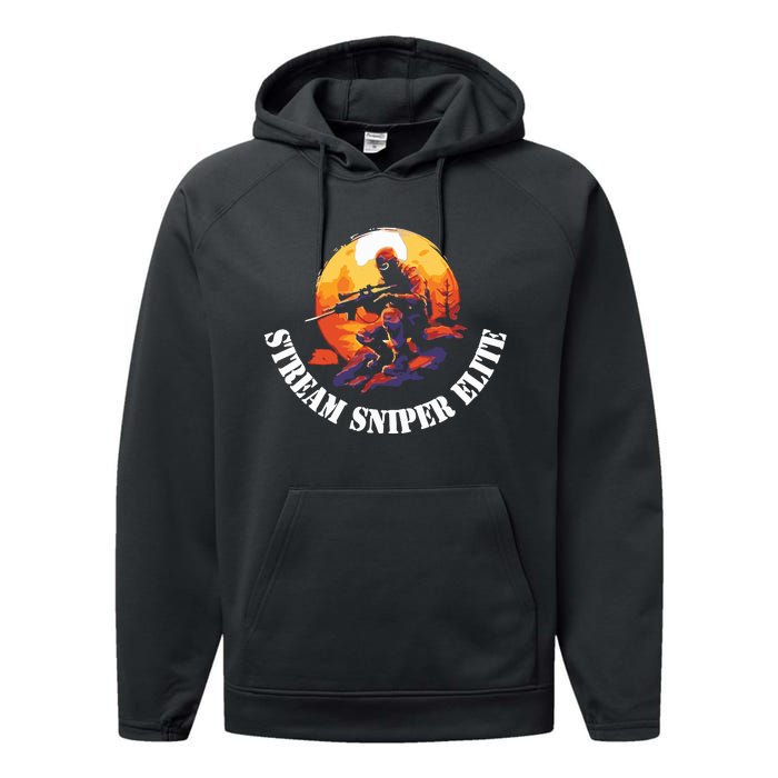 Drunk On Cringe Stream Merch Stream Sniper Elite Performance Fleece Hoodie