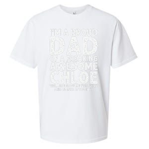 Dad Of CHLOE Gift Father's Day Funny Personalized Name Joke Sueded Cloud Jersey T-Shirt