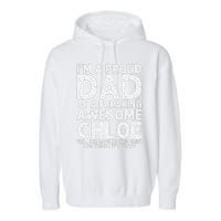 Dad Of CHLOE Gift Father's Day Funny Personalized Name Joke Garment-Dyed Fleece Hoodie