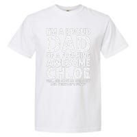 Dad Of CHLOE Gift Father's Day Funny Personalized Name Joke Garment-Dyed Heavyweight T-Shirt