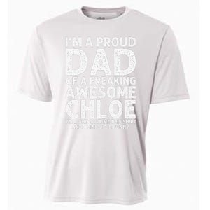 Dad Of CHLOE Gift Father's Day Funny Personalized Name Joke Cooling Performance Crew T-Shirt