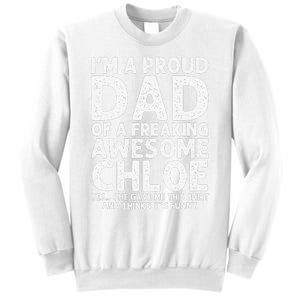 Dad Of CHLOE Gift Father's Day Funny Personalized Name Joke Sweatshirt