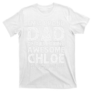 Dad Of CHLOE Gift Father's Day Funny Personalized Name Joke T-Shirt