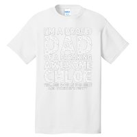 Dad Of CHLOE Gift Father's Day Funny Personalized Name Joke Tall T-Shirt