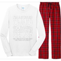 Dad Of CHLOE Gift Father's Day Funny Personalized Name Joke Long Sleeve Pajama Set