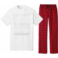 Dad Of CHLOE Gift Father's Day Funny Personalized Name Joke Pajama Set