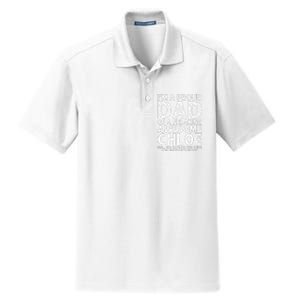 Dad Of CHLOE Gift Father's Day Funny Personalized Name Joke Dry Zone Grid Polo