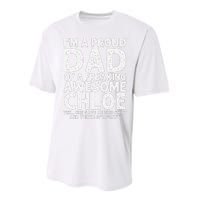 Dad Of CHLOE Gift Father's Day Funny Personalized Name Joke Performance Sprint T-Shirt