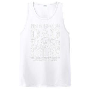 Dad Of CHLOE Gift Father's Day Funny Personalized Name Joke PosiCharge Competitor Tank