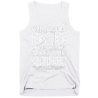 Dad Of CHLOE Gift Father's Day Funny Personalized Name Joke Tank Top