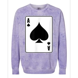 Deck Of Cards For Men Ace Spades Colorblast Crewneck Sweatshirt