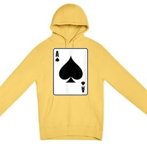 Deck Of Cards For Men Ace Spades Premium Pullover Hoodie