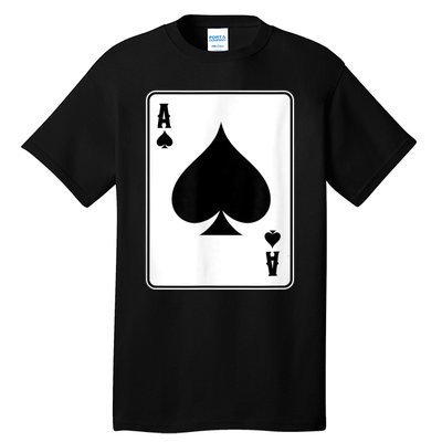 Deck Of Cards For Men Ace Spades Tall T-Shirt