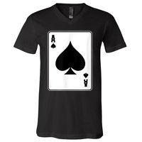 Deck Of Cards For Men Ace Spades V-Neck T-Shirt