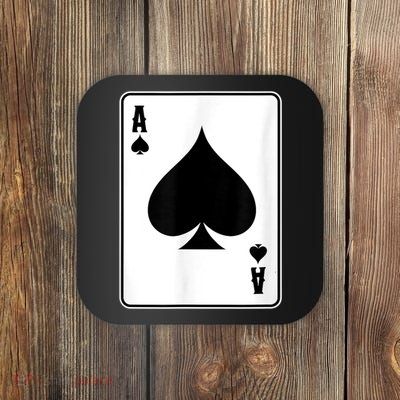 Deck Of Cards For Men Ace Spades Coaster