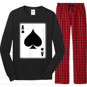 Deck Of Cards For Men Ace Spades Long Sleeve Pajama Set