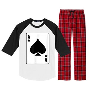 Deck Of Cards For Men Ace Spades Raglan Sleeve Pajama Set