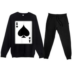 Deck Of Cards For Men Ace Spades Premium Crewneck Sweatsuit Set