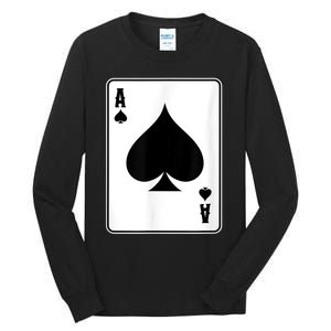 Deck Of Cards For Men Ace Spades Tall Long Sleeve T-Shirt